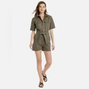 Universal Thread Stylish Olive Green Utility Romper